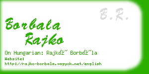 borbala rajko business card